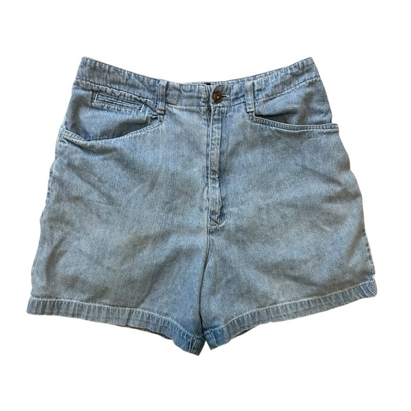Vintage 90s Denim Jean Shorts Light Blue Cotton Modest Size 7/8 Medium 28 Waist - Picture 3 of 7
